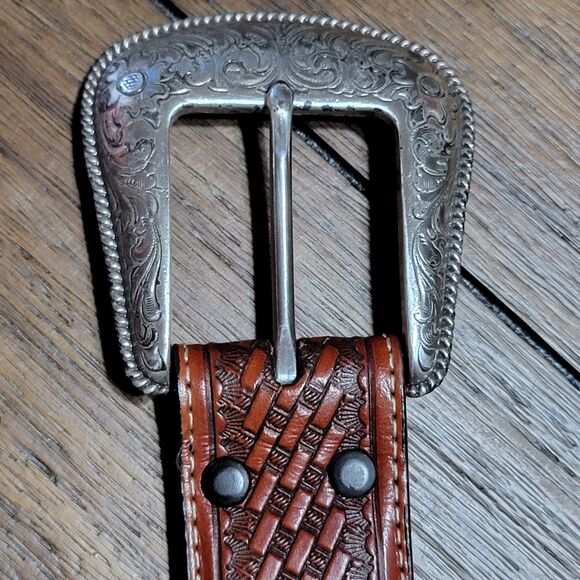 Larry Mahan Ladies Genuine Leather Western Belt - 38 - Picture 4 of 10